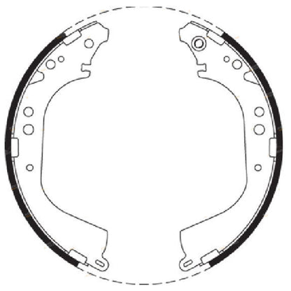 Rear Brake Shoes Set for Patrol GU Y61 4WD Ute (Drum Brakes)