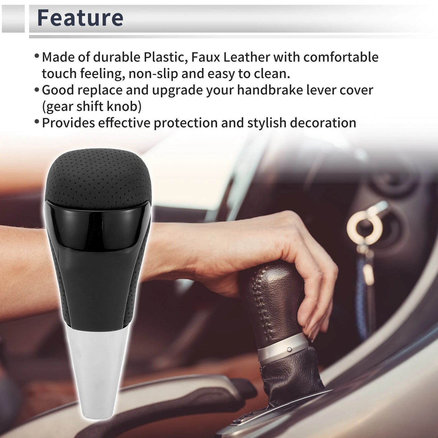 Automatic Gear Shift Knob for Lexus LS430 (2001-2006) Black Faux Leather