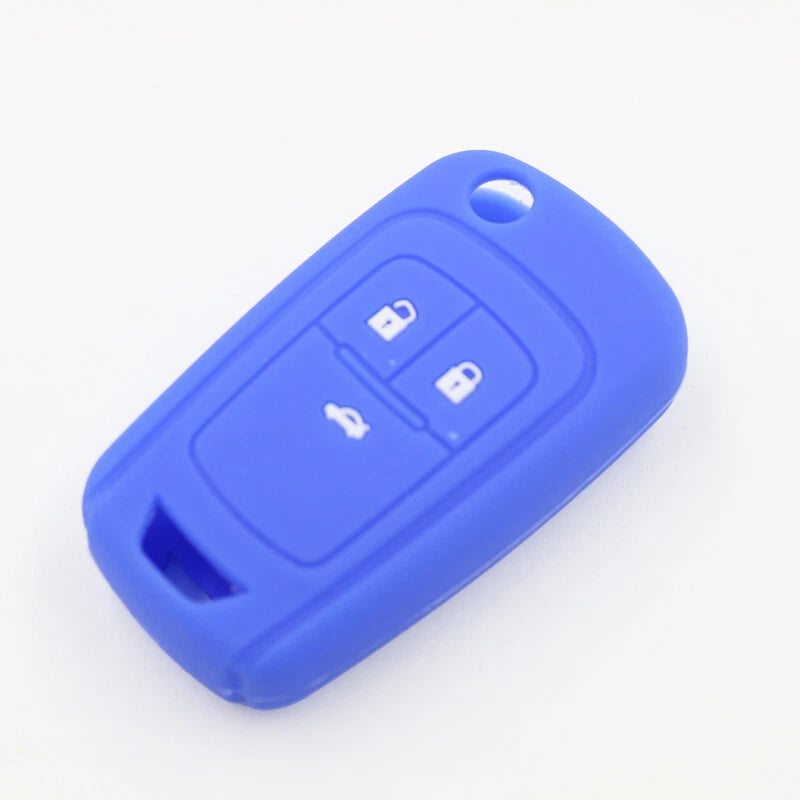 Blue Silicone FOB Key Cover Fit For Chevrolet Cruze 2013-2014 Spark Onix Volt