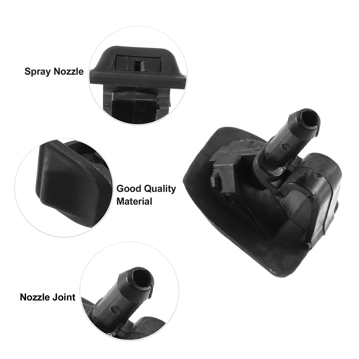 2 x Front Windshield Washer Nozzles for Jeep Wrangler (2002-2012)
