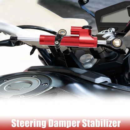 Steering Damper / Universal / Red Adjustable Linear Stabilizer for Scooter