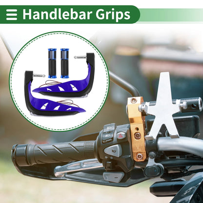 Hand Grips Aluminum Alloy Blue for Motorcycle