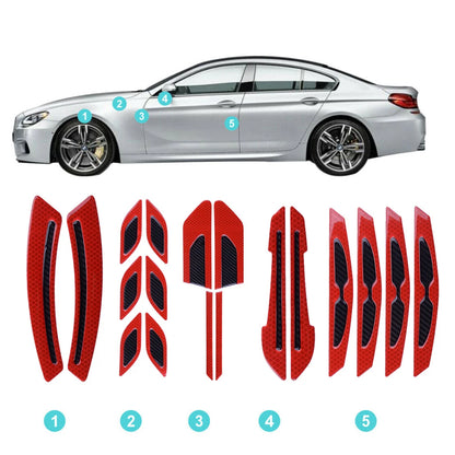 18 Pcs Car Reflective Warning Strip Tape Bumper Decor for Safety