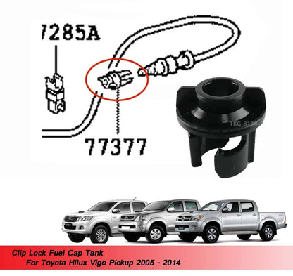 2 x Clip Lock Fuel Caps for Toyota Hilux Vigo MK6 MK7 (2005-2014)