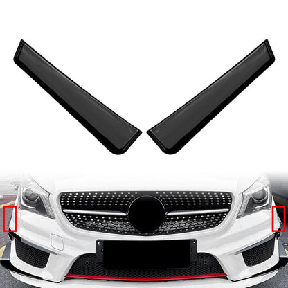 Glossy Black Front Bumper Side Spoiler for Benz CLA Class C117 (2013-2016)