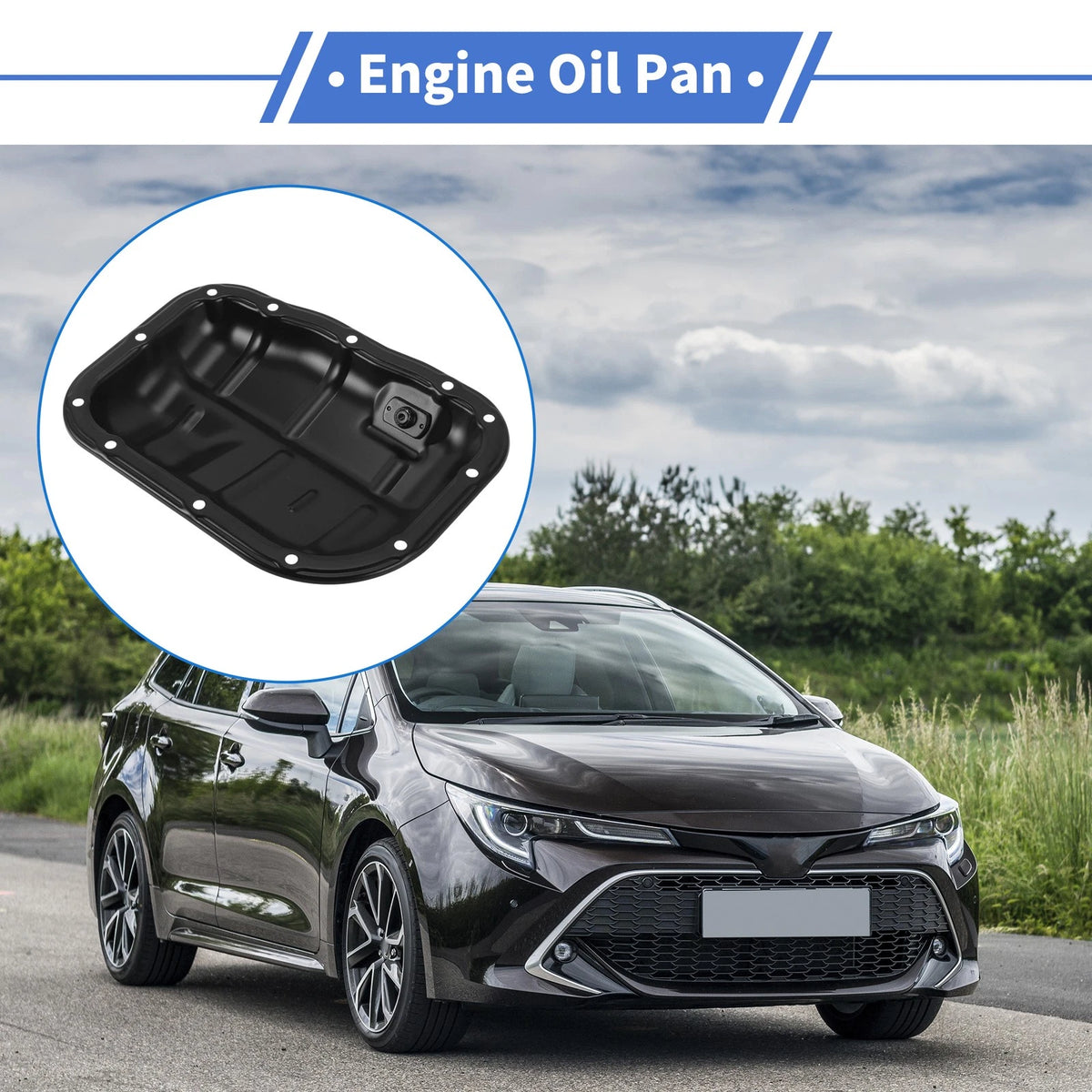 Engine Oil Pan for Toyota Corolla (2017-2023) - 1 x Steel Black