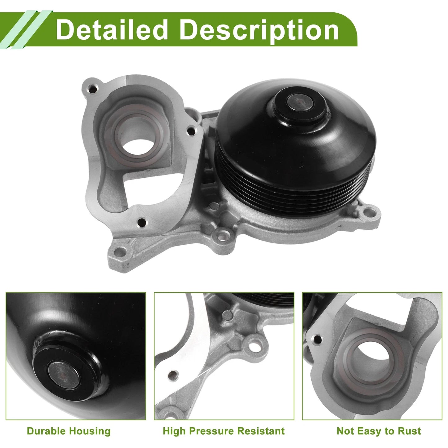 Engine Water Pump for BMW 328D 2014-2018 Cooling System Replacement