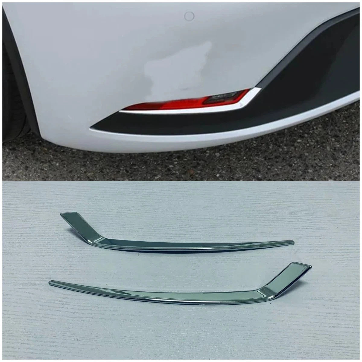ABS Chrome Rear Fog Light Cover Trim for 2023-2024 Toyota Prius