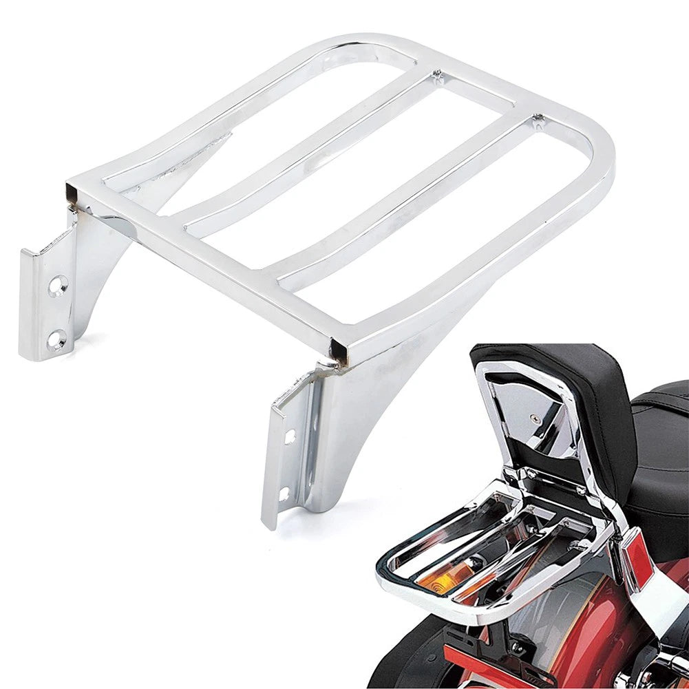 Chrome Steel Rear Luggage Rack for Harley Sportster XL 883 1200 (2004-2023)
