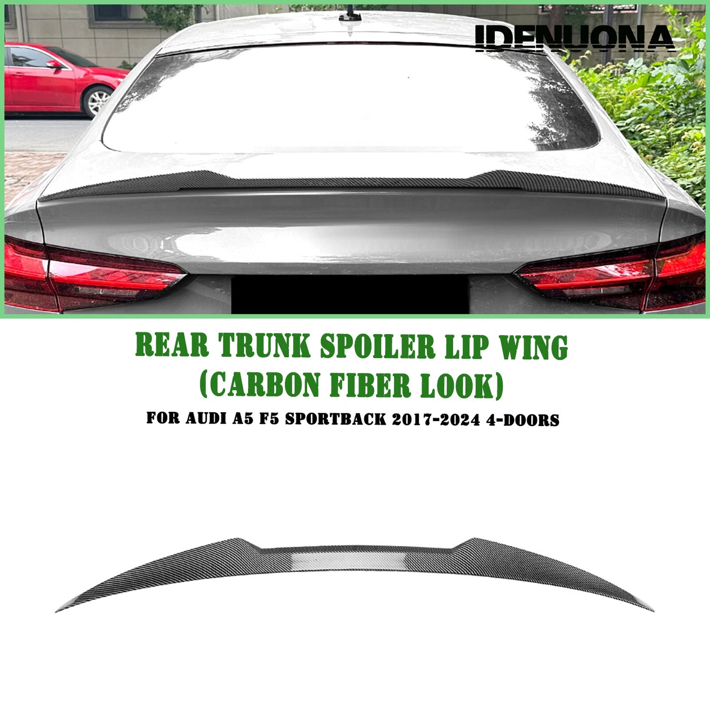 Rear Boot Spoiler Lip for Audi A5 F5 Sportback (2017-2024)