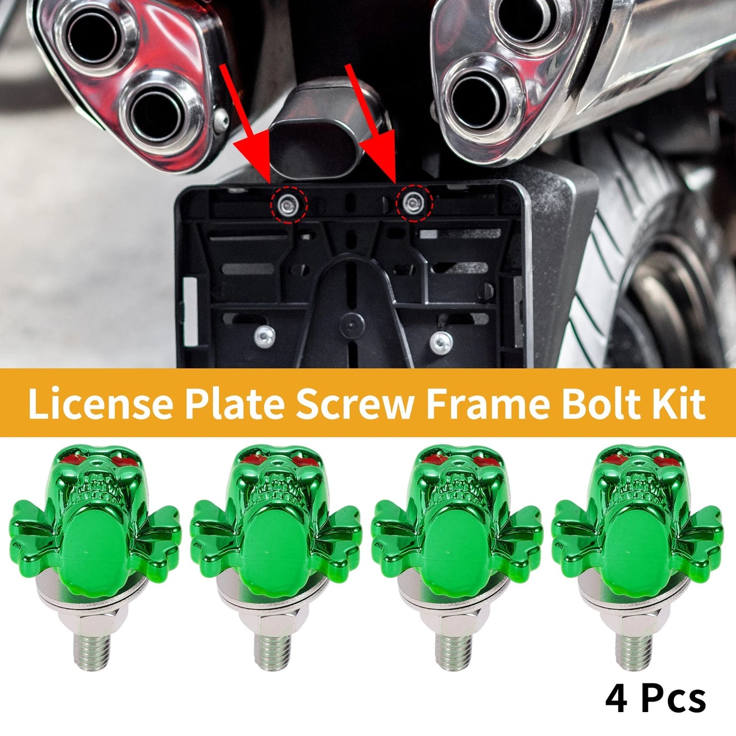 M6 License Plate Screws Cover / 38mm 4Pcs / License Plate Screws Cover for Universal Motorcycle
