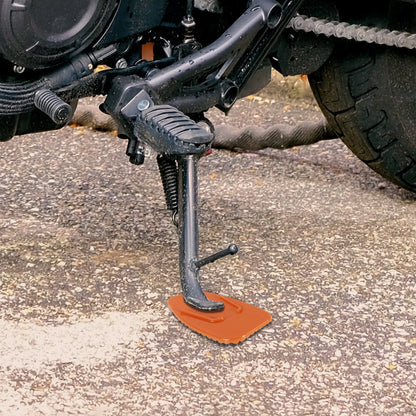 Kickstand Support Plate Pad 2 x Orange Side Stand Extension Pad for Motorcycle