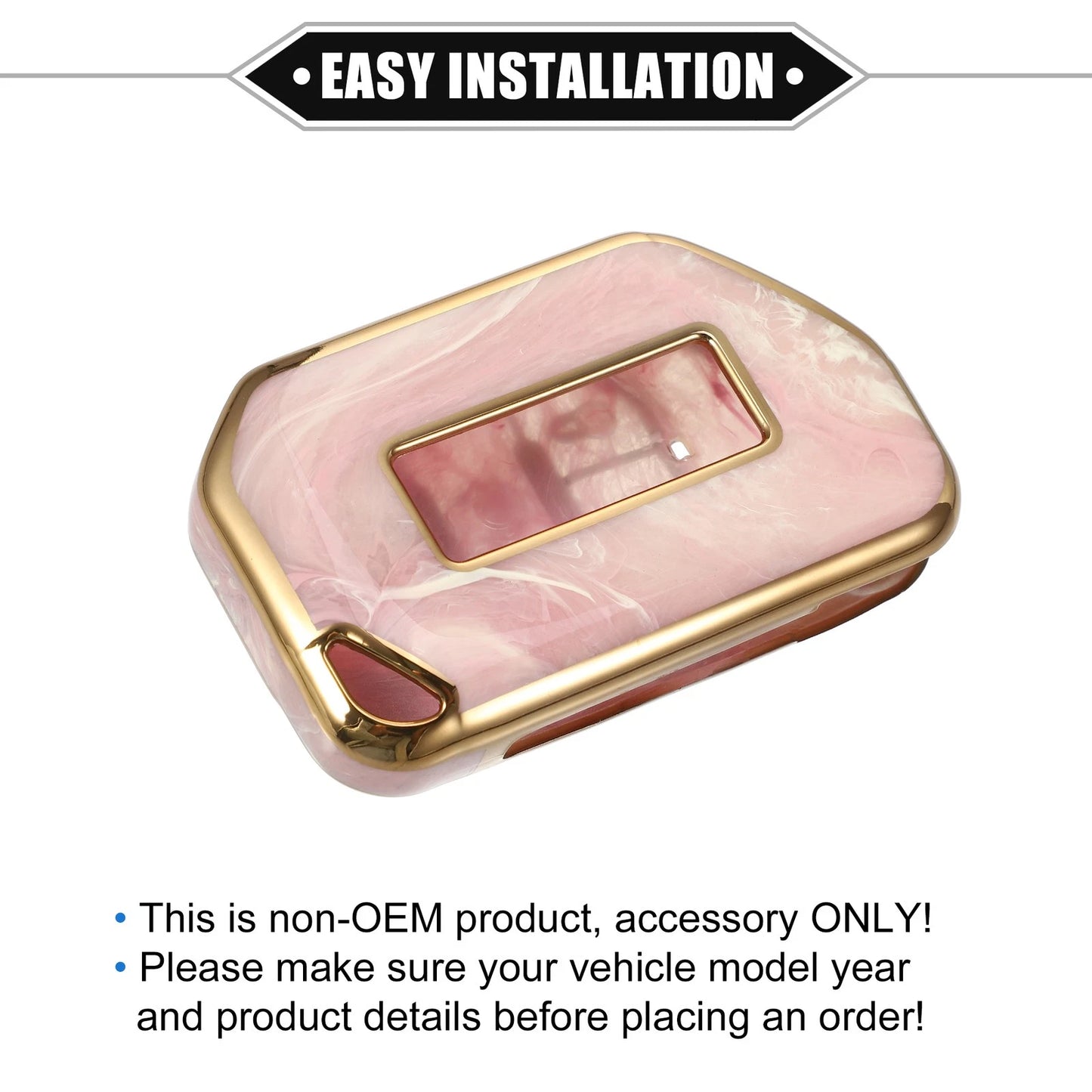 4 Button Remote Key Fob Cover for Jeep Wrangler JL JLU (2018-2023) - Pink TPU