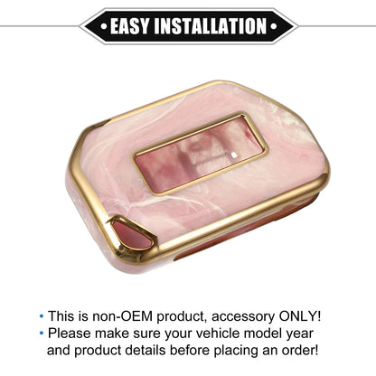4 Button Remote Key Fob Cover for Jeep Wrangler JL JLU (2018-2023) - Pink TPU