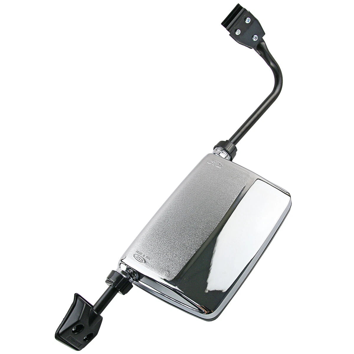 Front Left Chrome Manual Door Mirror for Mitsubishi Pajero (1982-1991)