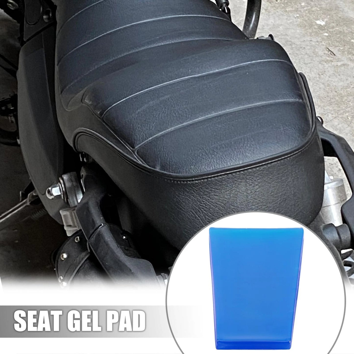 Seat Gel Pad Shock Absorption Mat Soft Cushion Blue for Motorcycle