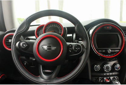 11pcs Red Dashboard Ring Covers for BMW MINI Cooper F55 F56 (2014-2023)