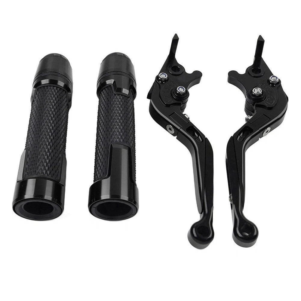 Fold Extendable Brake Clutch Levers & Handlebar Grips for Suzuki DL1000 (2002-2023)