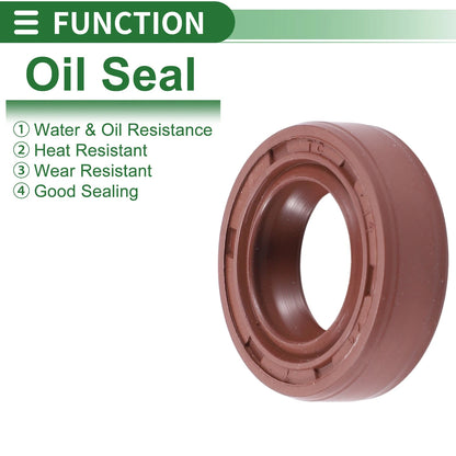 Oil Seal 14x24x7mm 5 Pcs Rotary Shaft Seal Fluorine Rubber for MakeModel