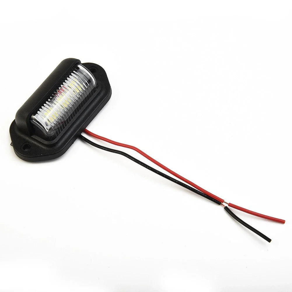 Pair Waterproof 6LED 12V License Plate Light for Boat/Truck/Trailer
