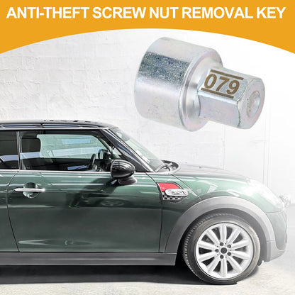 Wheel Lock Lugnut Antitheft Screw Nut Removal Key Socket for BMW MINI COOPER