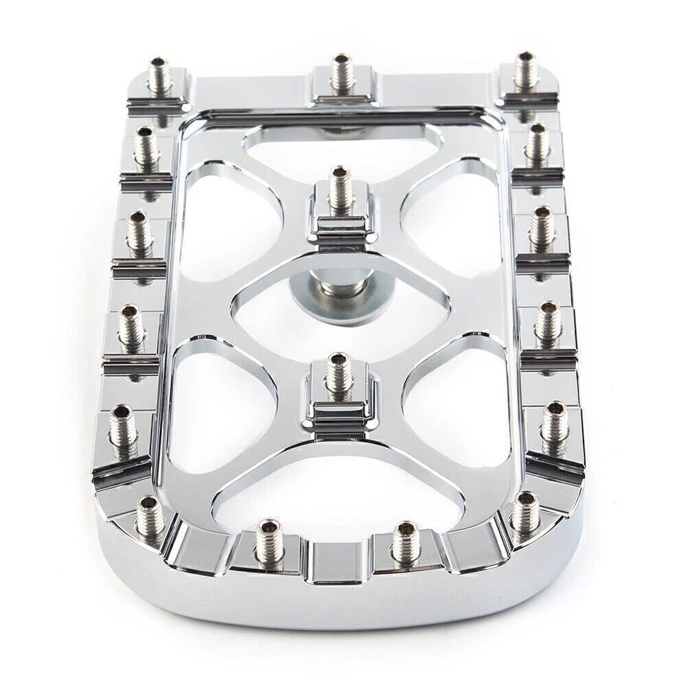 2 x Chrome MX Style Large Brake Pedal Pad Covers for Harley Electra Glide, Softail
