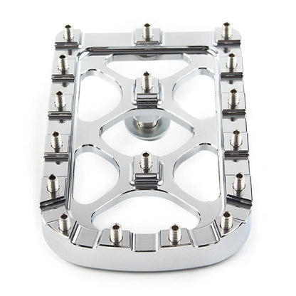 2 x Chrome MX Style Large Brake Pedal Pad Covers for Harley Electra Glide, Softail