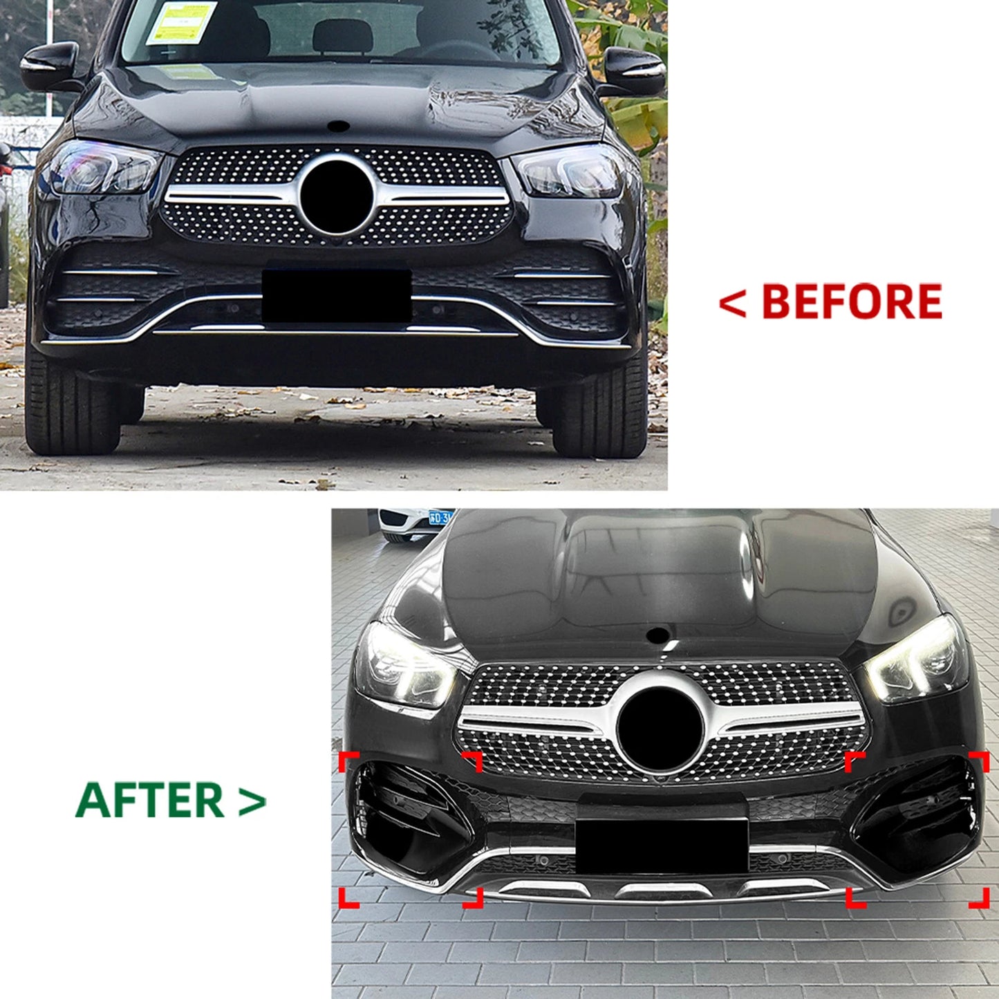 Fog Light Covers for Benz GLE W167 GLE450 GLE53 (2019-2023)