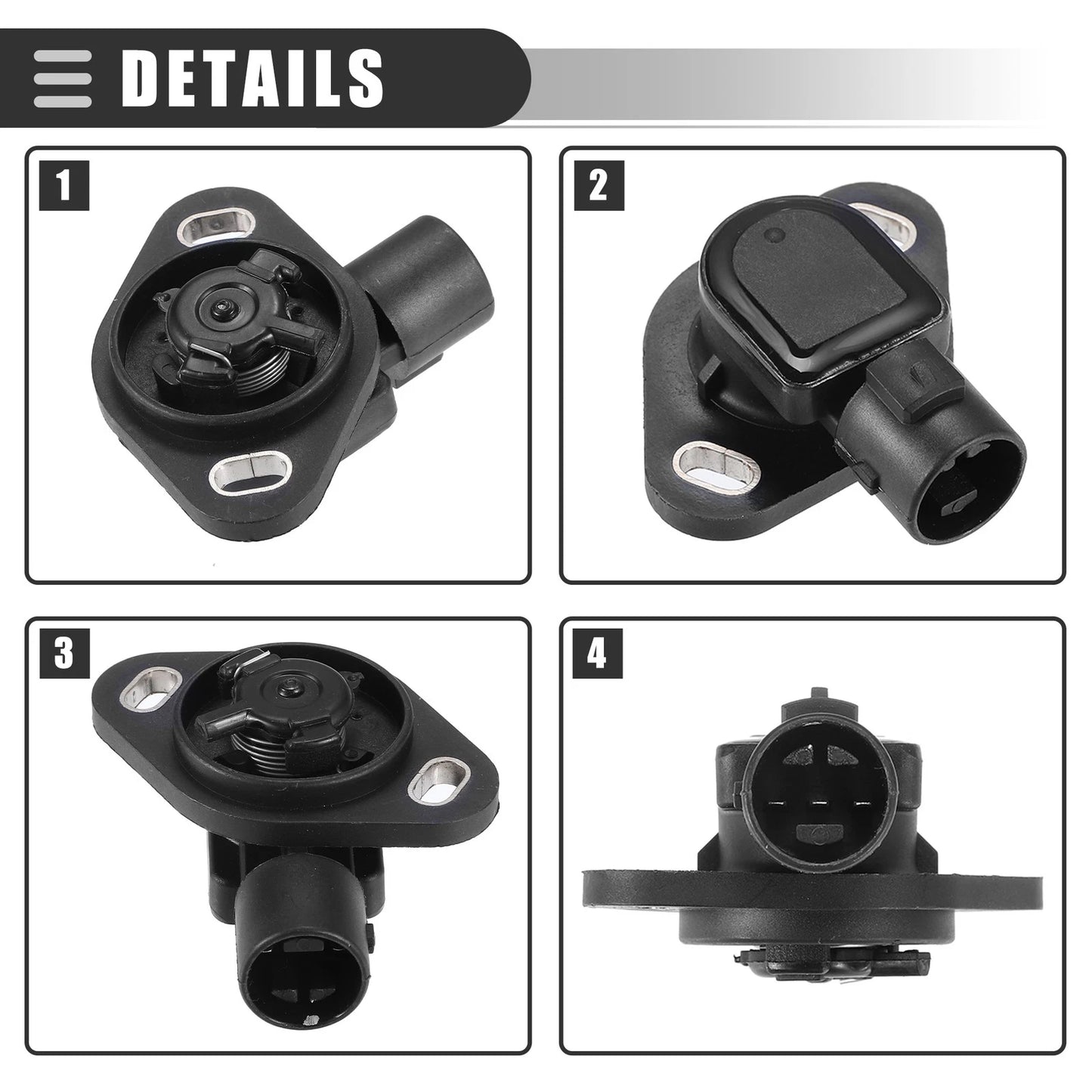 Throttle Position Sensor for Honda Accord (2003-2007) Black Plastic