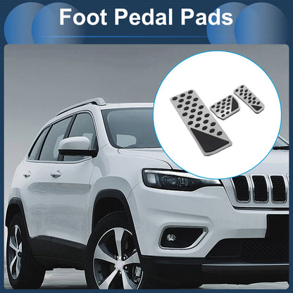3 Pcs Automatic Foot Accelerator Pedal Covers for Jeep Grand Cherokee (2022-2025)