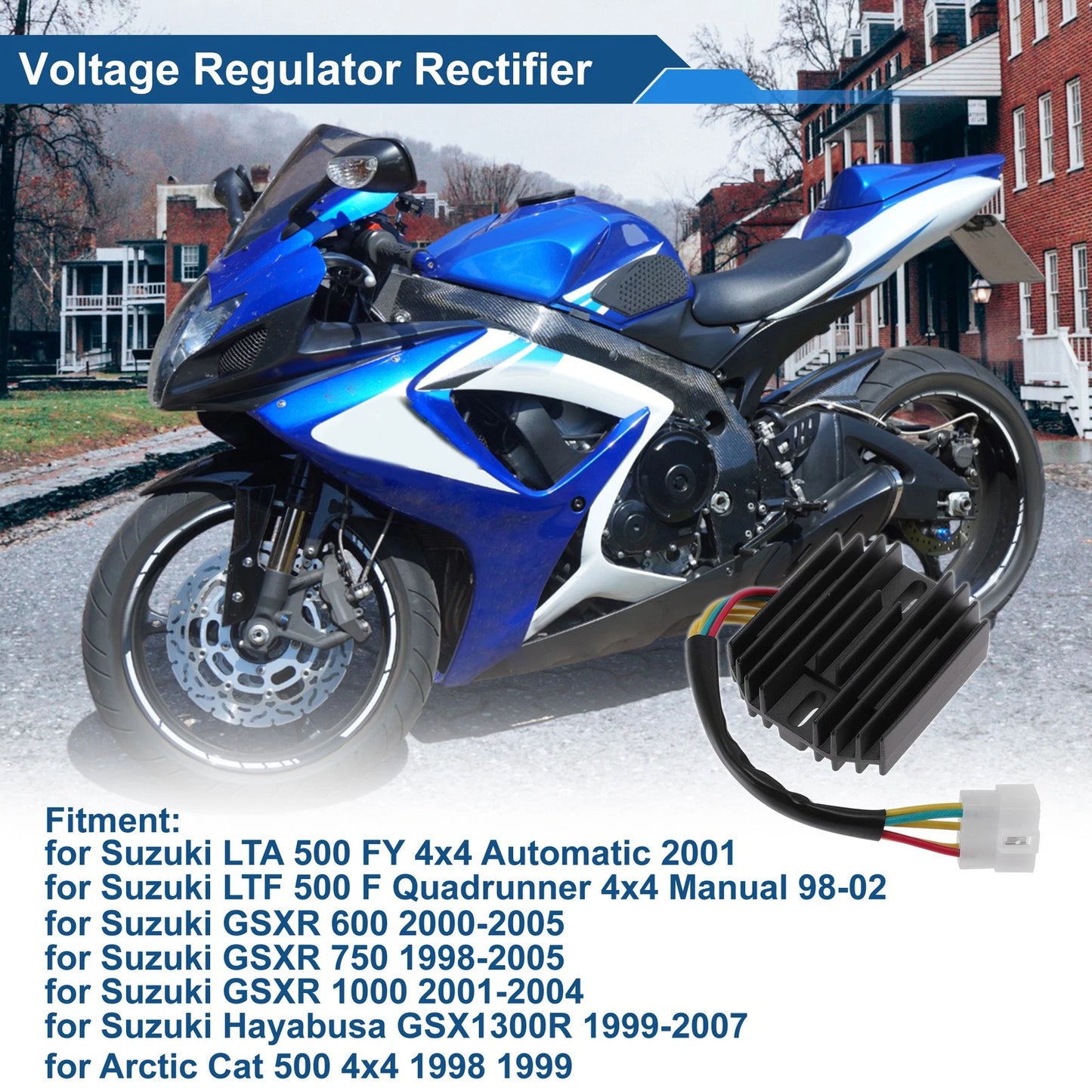 Voltage Regulator Rectifier for Suzuki LTA 500 FY 4x4 (2001-2007)