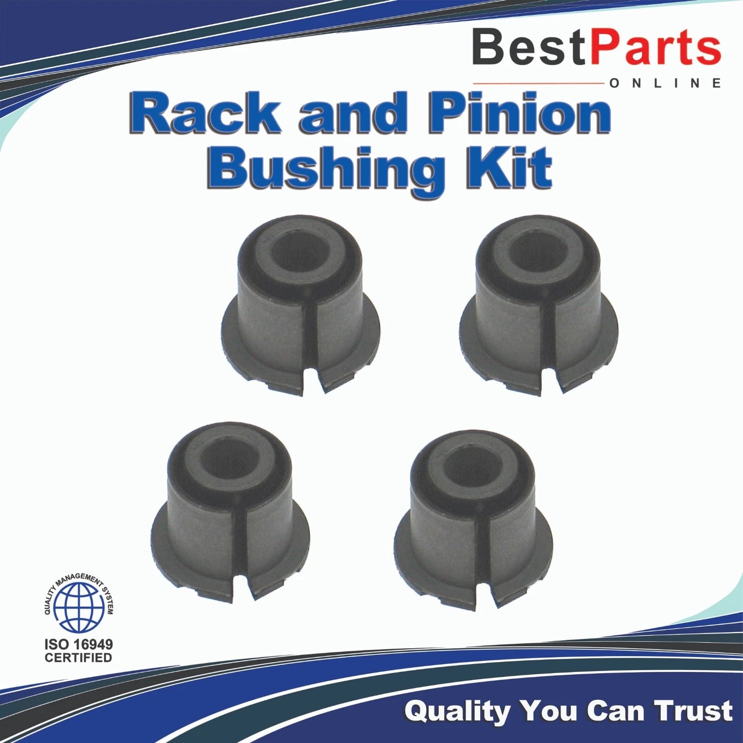 4pc Rack and Pinion Bushing Kit for Porsche 928 Left and Right (1978–1995)