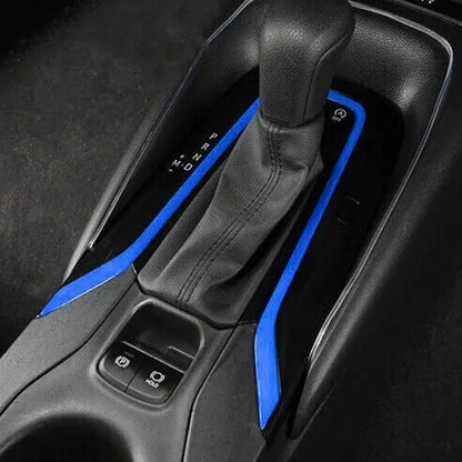 Blue Titanium Gear Shift Panel Cover Trim for Toyota Corolla (2019-2023)