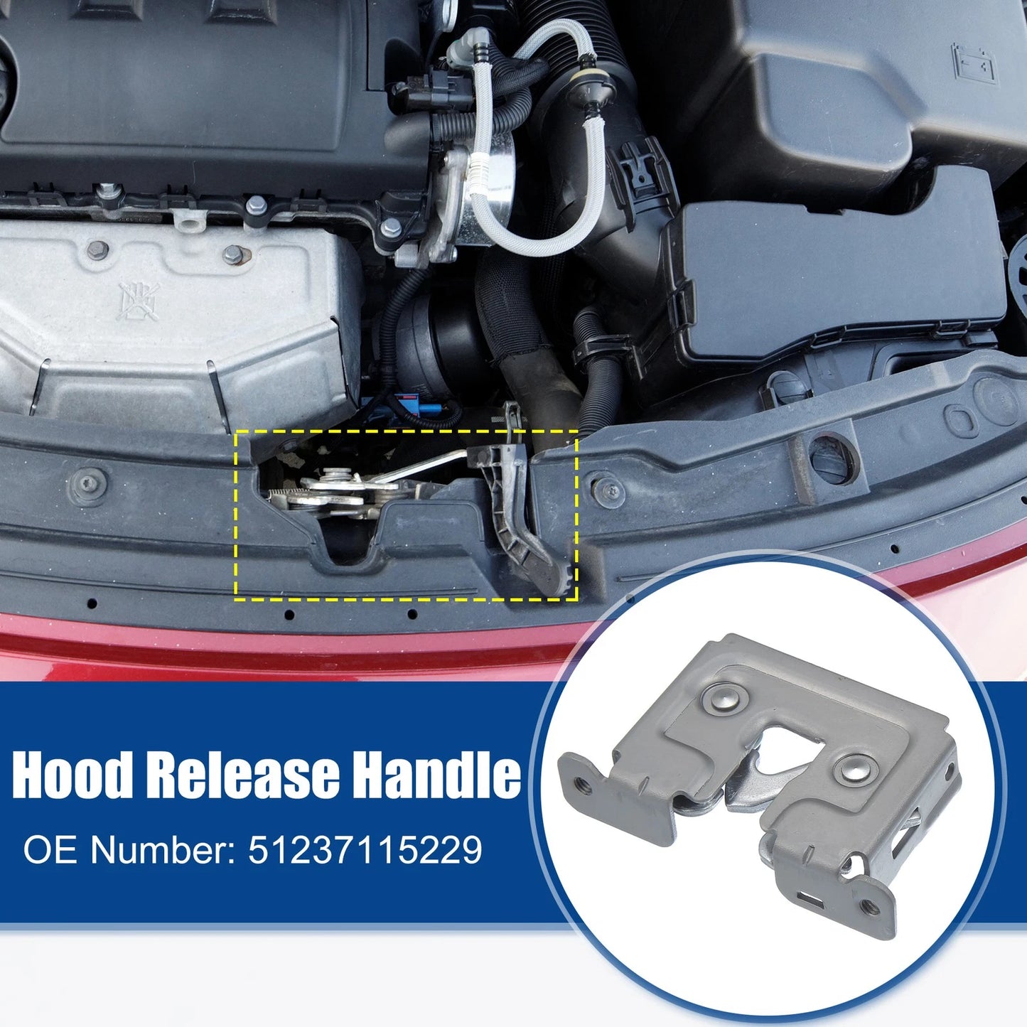 Front Hood Latch Lock Actuator Assembly for BMW 525i (2001-2007)