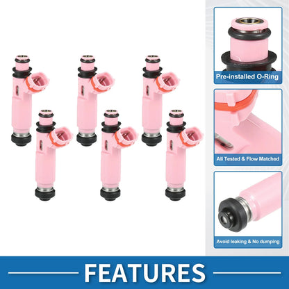 6 Pcs Fuel Injector for Toyota Highlander Hybrid (2006–2010)