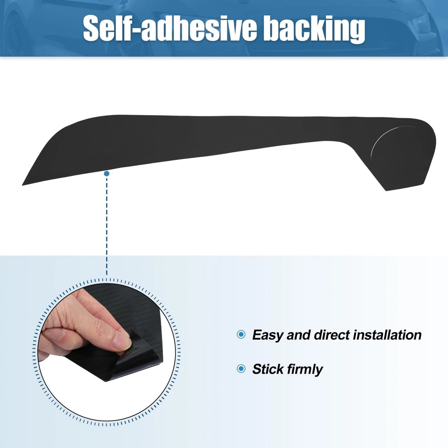 Car Door Anti Kick Protector Sticker Kit for Ford Mustang (2015-2022) Black