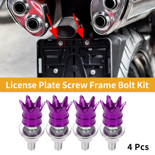 License Plate Screws Cover 40mm 4Pcs for Universal Motorcycle M6