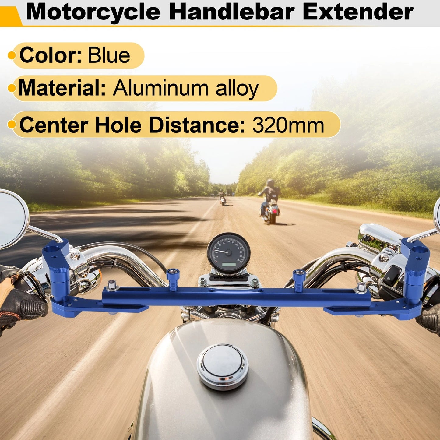 Balance Handle Bar Extender Bracket 320 mm Center Hole for Motorcycle