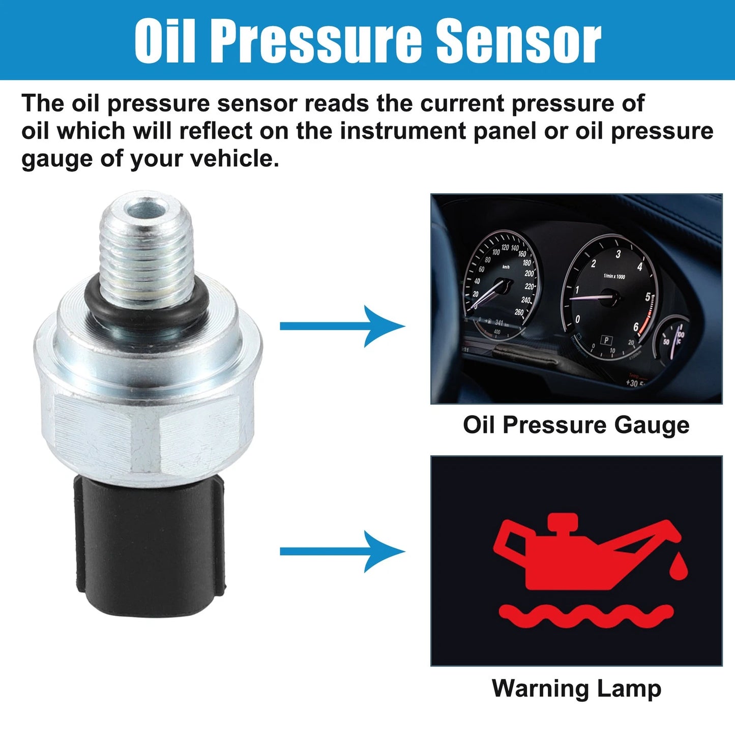 2x Engine Oil Pressure Sensor Switch for Acura