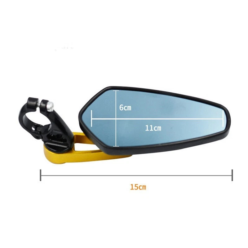 Black 7/8" Bar End Rear Side View Mirrors for Universal Motorcycle Cafe Racer