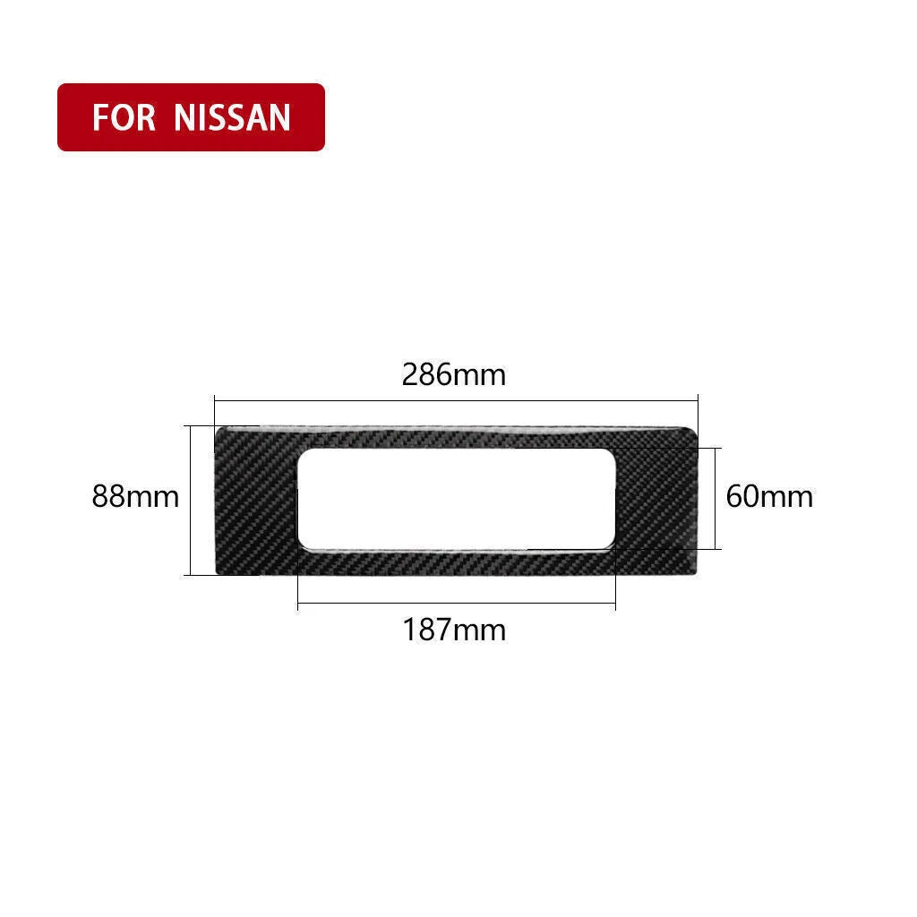 1x Carbon Fiber CD Player Trim Cover for Nissan 350Z (2003-2009)