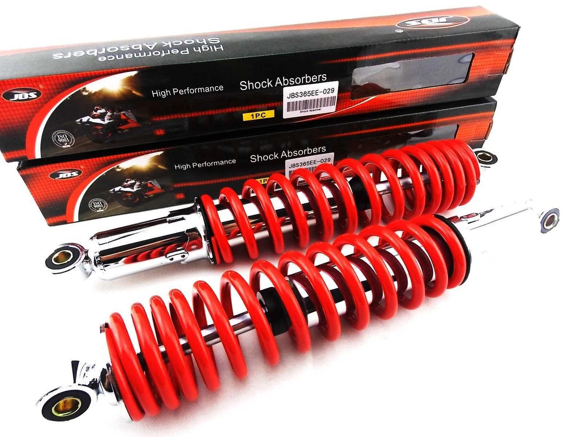 365mm JBS Red/Chrome Shock Absorbers for Honda XL175