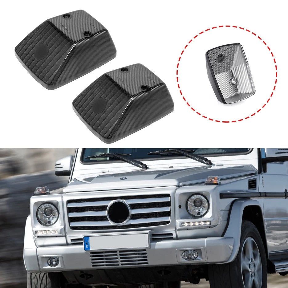 Smoke Signal Lens Cover Durable for Benz G-Class G63 G550 G500 (1980-2018)