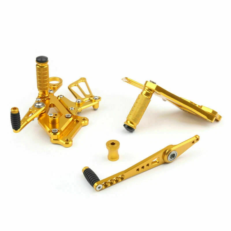 CNC Rear Footrests for BMW S1000RR (2015-2017) - Gold 2 x Sets