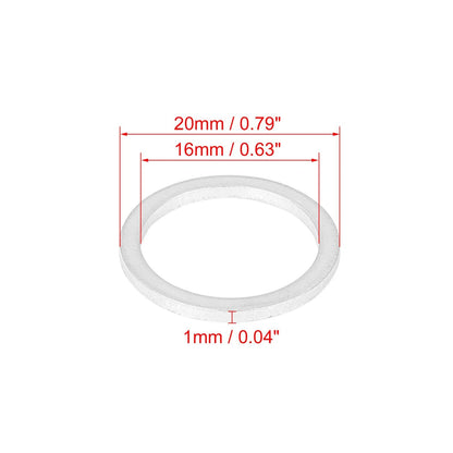 10 x M16 Silver Tone Oil Drain Plug Gaskets for BMW (No.07119963252)