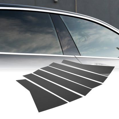 6pcs Black Carbon Fiber Car Pillar Window Trim Cover for Honda CR-V (2017-2022)