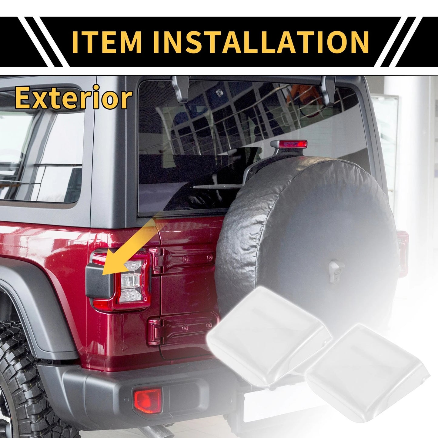Tail Light Side Cover Trim for Jeep Wrangler JL JLU (2018-2024) White