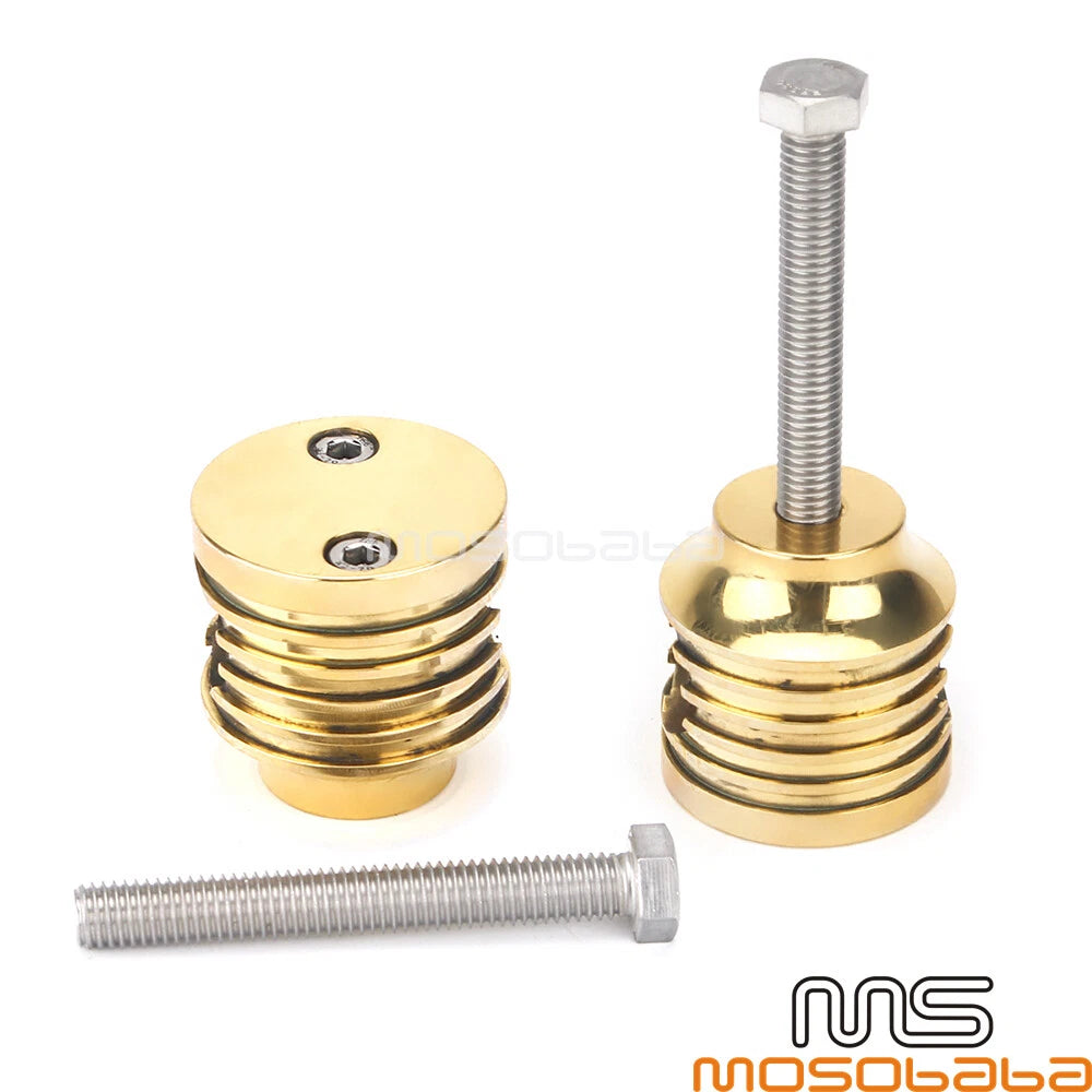 Brass 1" Handlebar Riser Clamps for Harley Dyna Cafe Racer