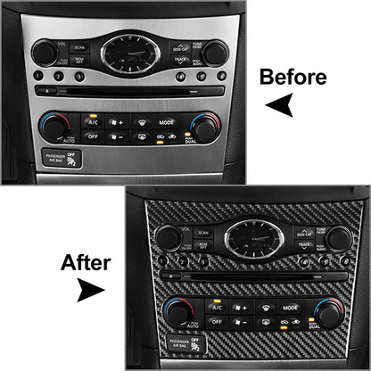 Carbon Fiber Interior Radio Console Covers for Infiniti G37 (2010-2013)