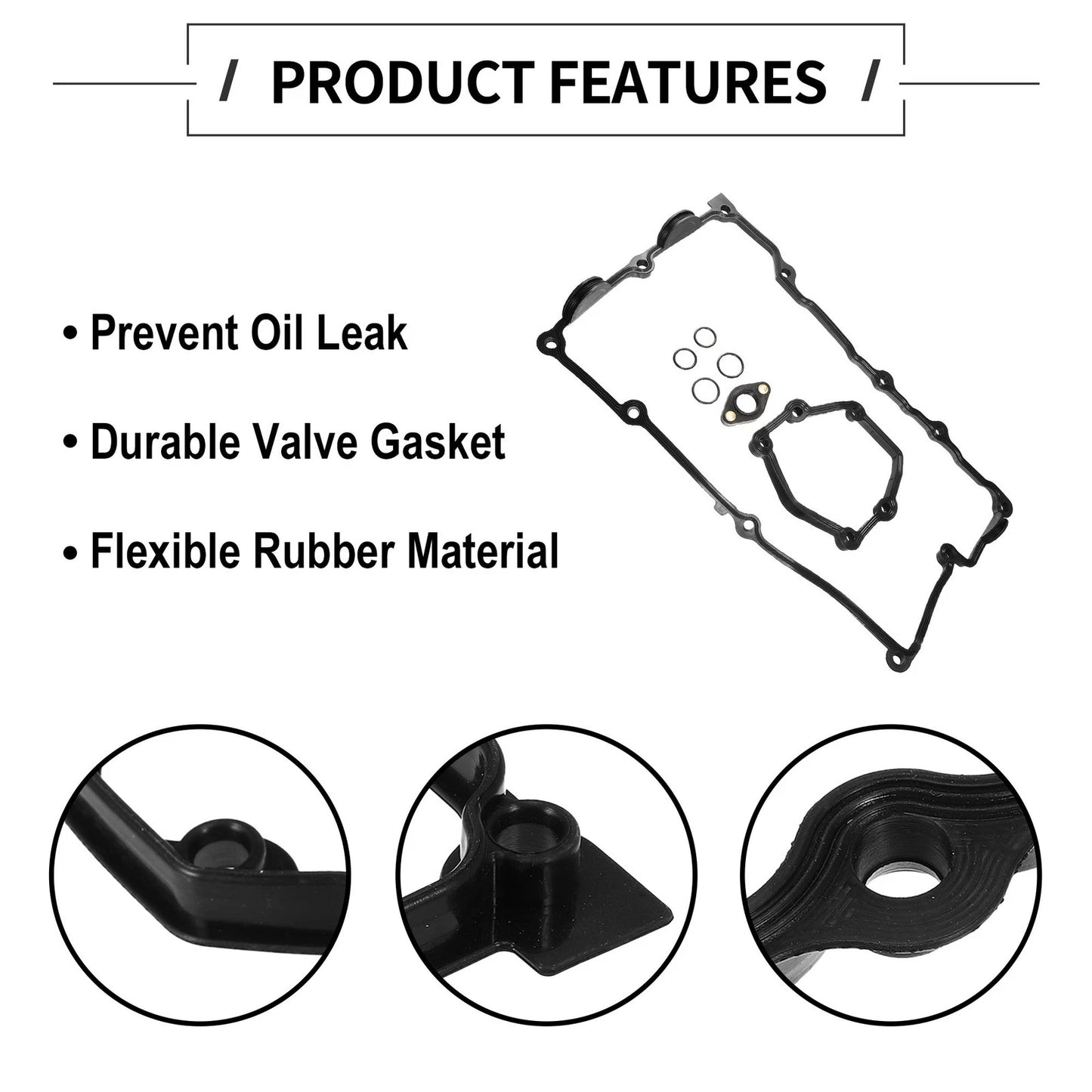 Engine Valve Cover Gasket Set for BMW 1.8L 2.0L 120i 316i 318i 320i (2004-2013)